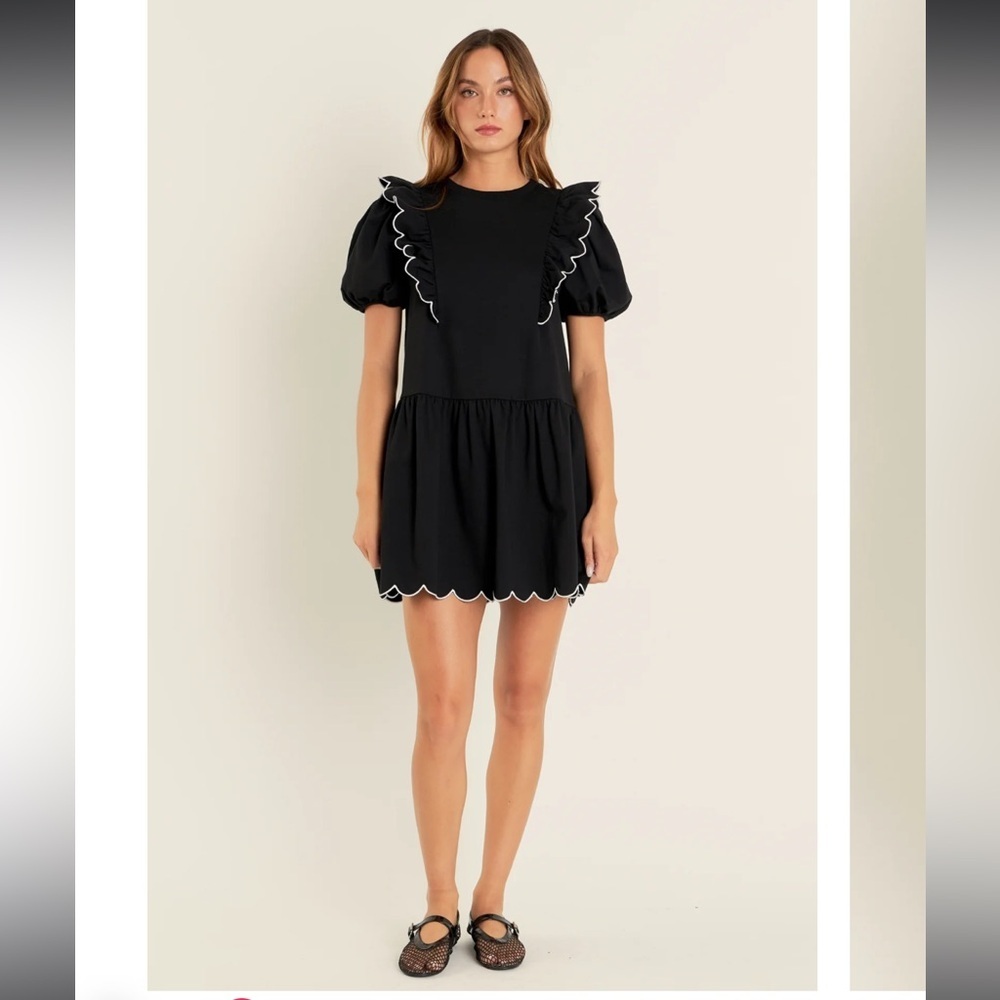 English Factory Scallop Edge Mini Dress Small - Picture 10 of 10